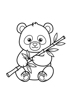 Playful Panda coloring page
